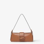 Fendi Baby B. Tan-color leather mini-bag